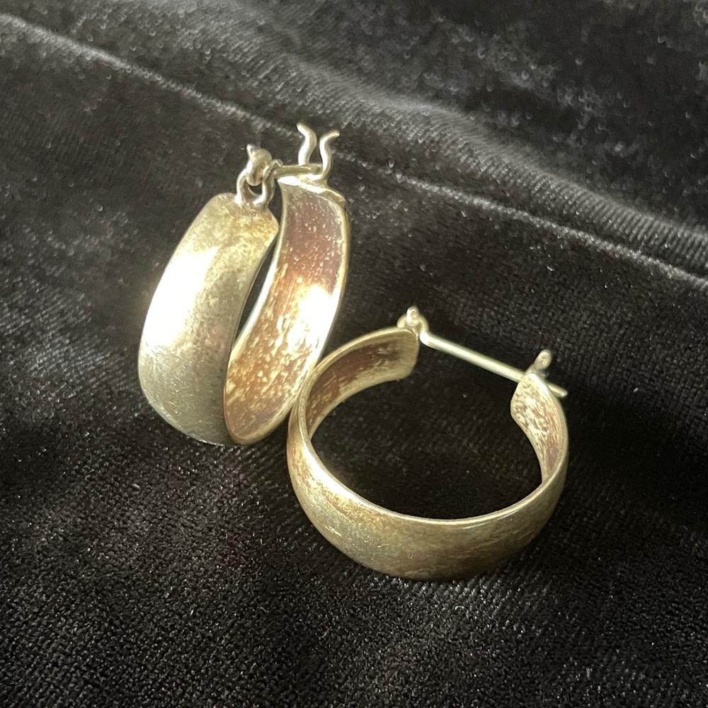 Taxco sterling silver hoops vintage
